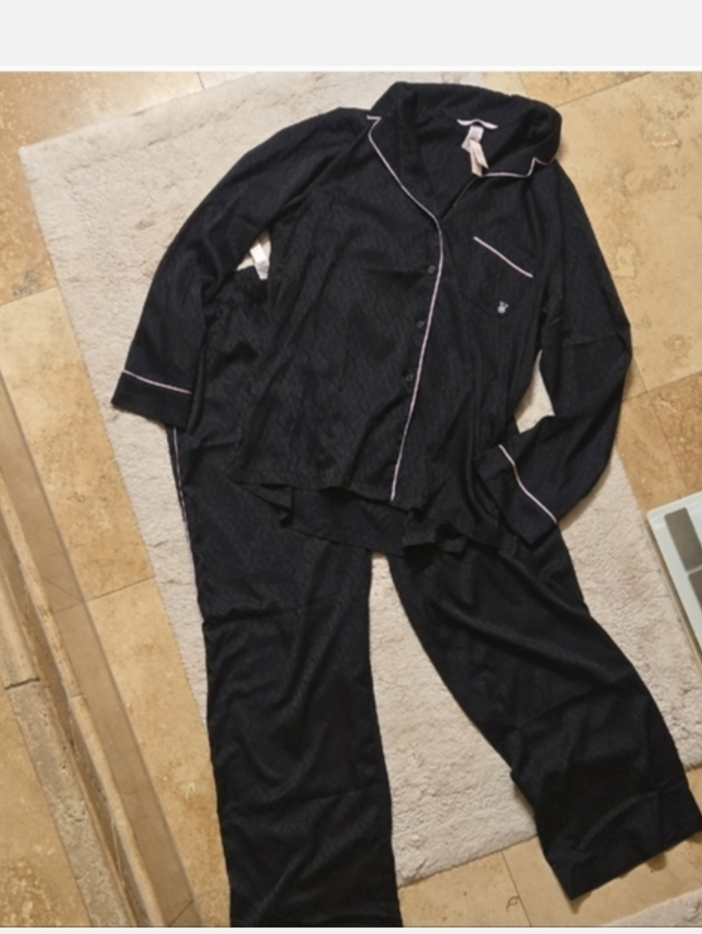 Victoria's Secret Black Pajama Set Size S